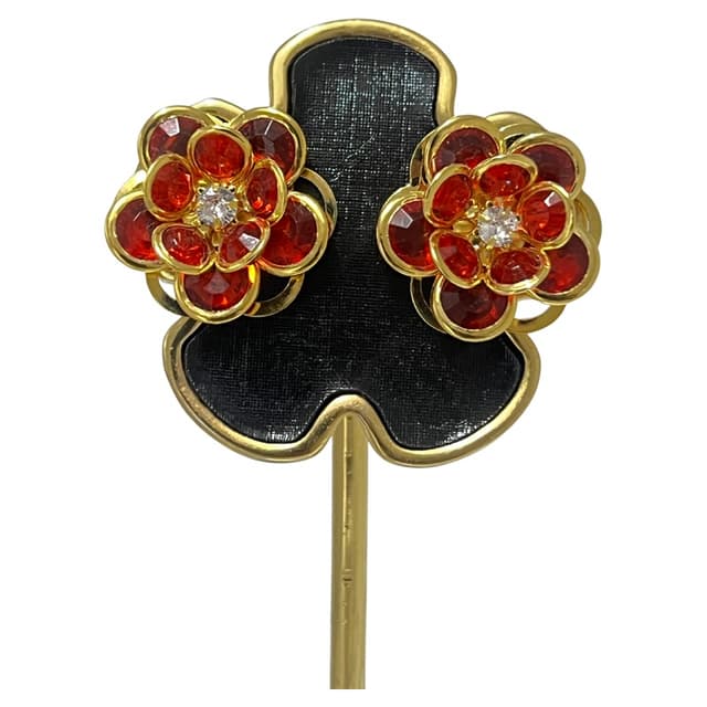 BRINCO FLOR VERMELHO G