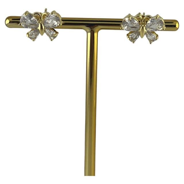 BRINCO BORBOLETA ZIRCÔNIA